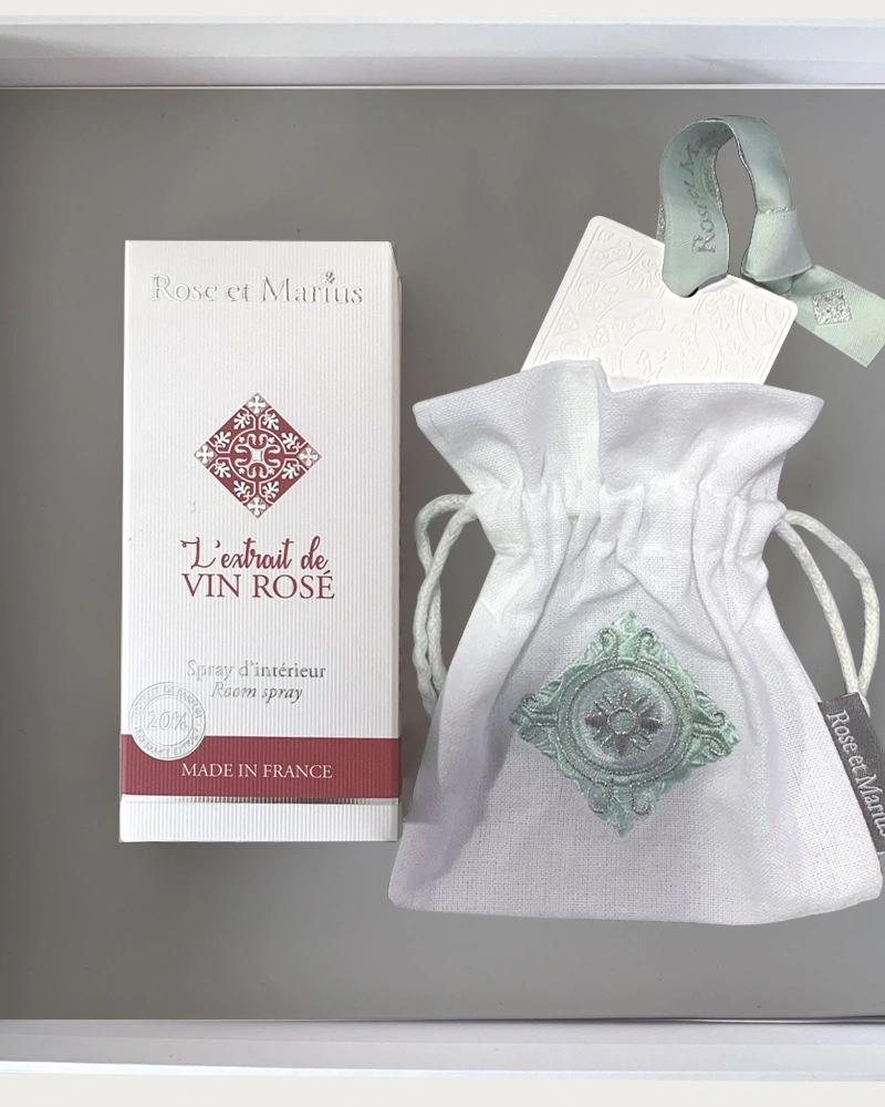 COFFRET VIN ROSE Набор спрей парфюмированный 100 мл , диффузор керамический, подарочная коробка