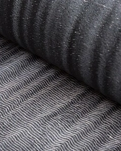 ZINC Тюль черная с металл. Блеском , шир 142 см, 55% полиэстер 35% лен, 10% металл, Англия