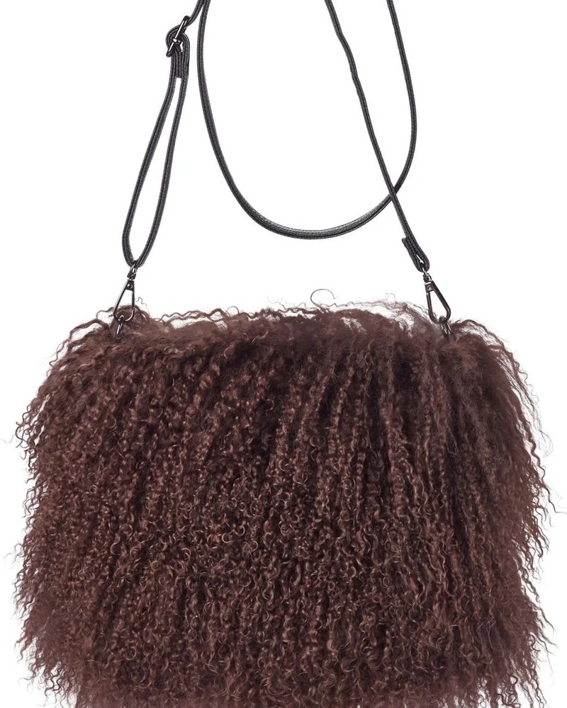 JASMIN BAG Coffee Bean Сумка-муфта коричневый 19/26, козий мех 30/40