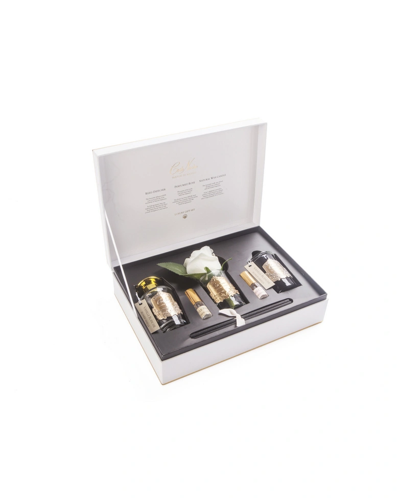 GIFT PACK BLONDE VANILLA Подарочный набор (диффузор 100мл, бутон розы, 2 спрея по 10 мл, свеча 75гр)