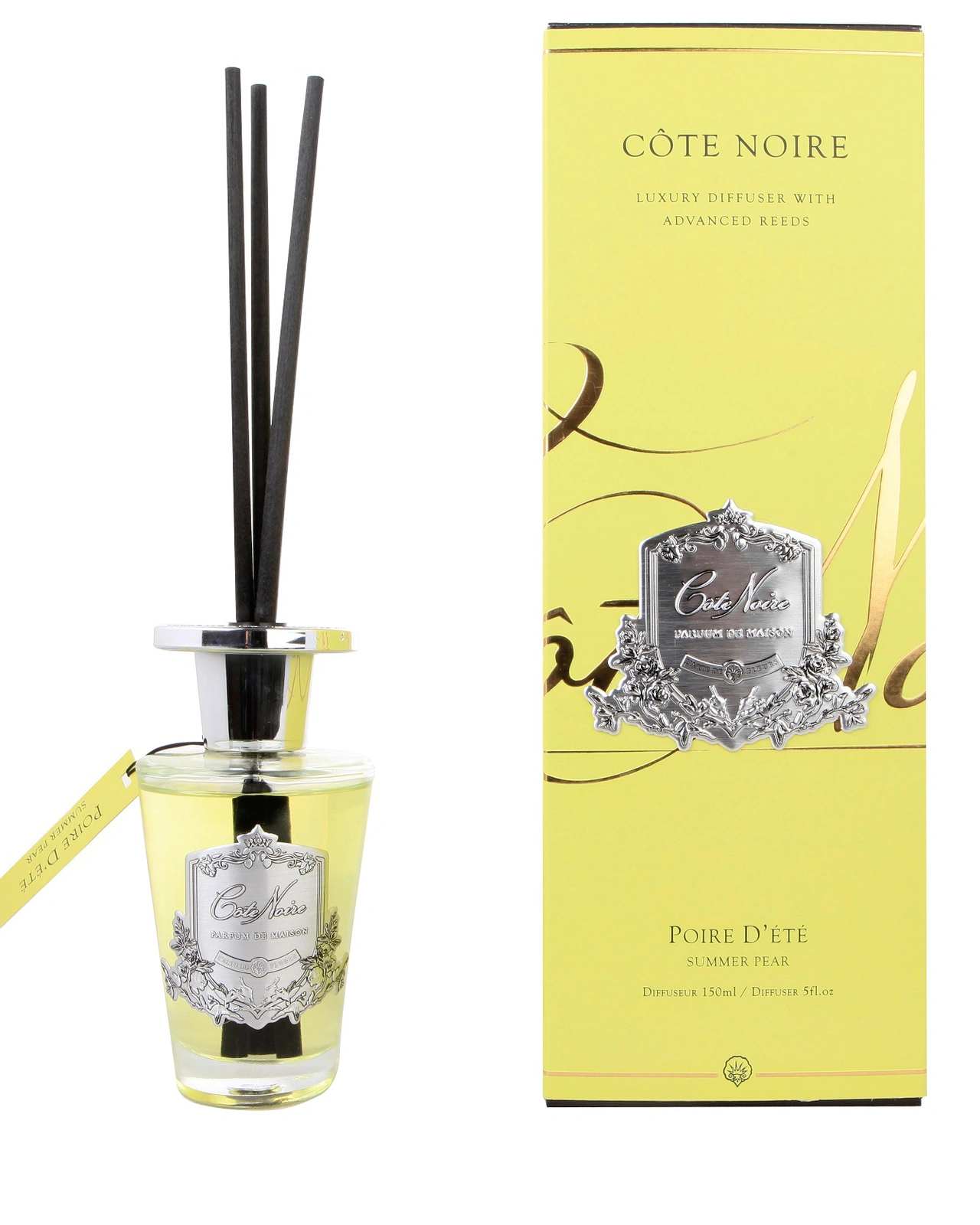 POIRE D'ETE Диффузор, серебряный декор, 150 мл, ВхШхД 30х10,5х10,5 см