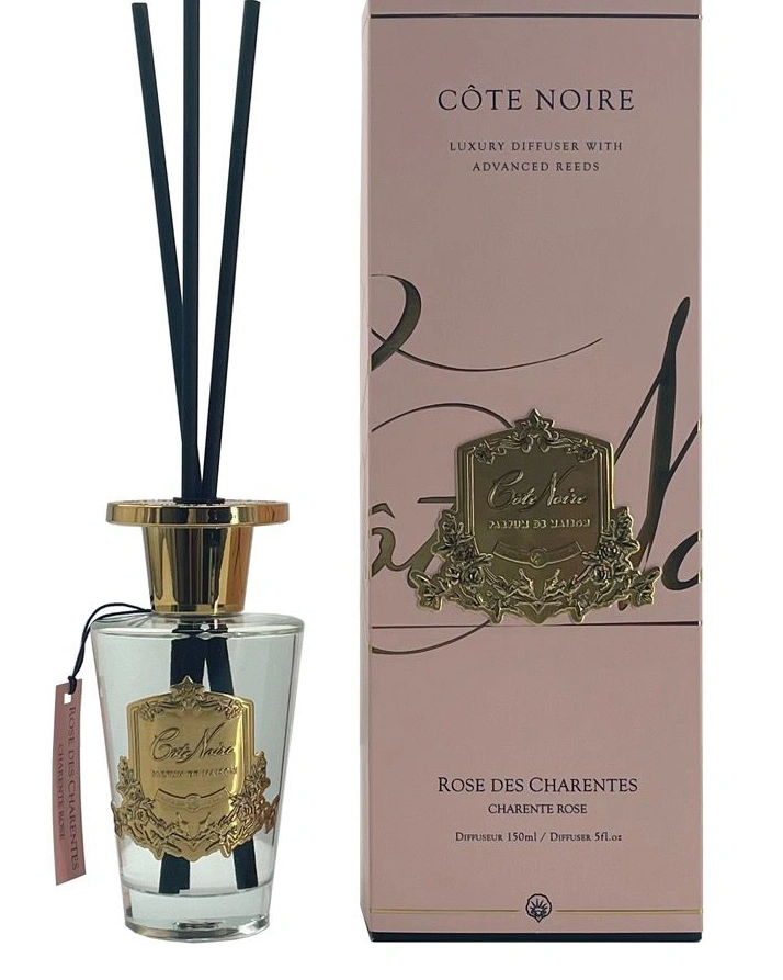 CHARENTE ROSE Диффузор, золотой декор, 150 мл, ВхШхД 30х10,5х10,5 см