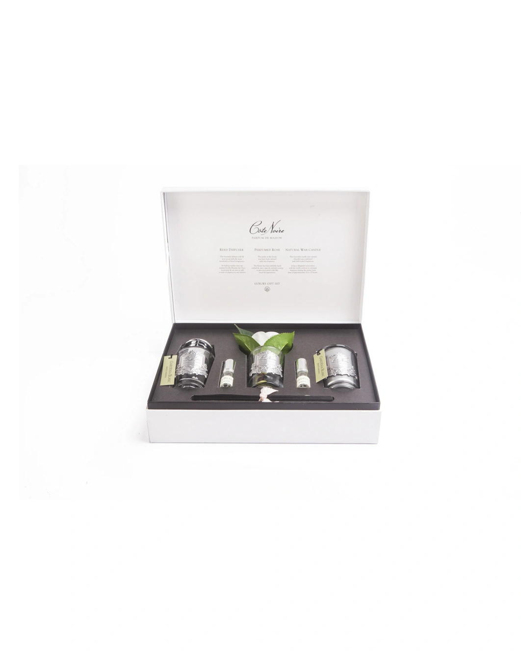 GIFT PACK CASHMIRE Подарочный набор (диффузор 100мл, бутон розы, 2 спрея по 10 мл, свеча 75гр)