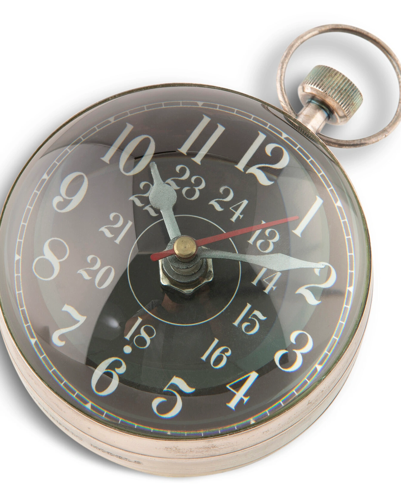 Часы Eye of Time AUTHENTIC MODELS, диам 10 Н 11,5 см, латунь, отделка серебро