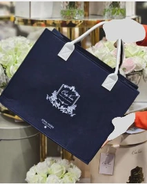 Navy Handle BagСумка подарочная на молнии, синий 38х30х20см
