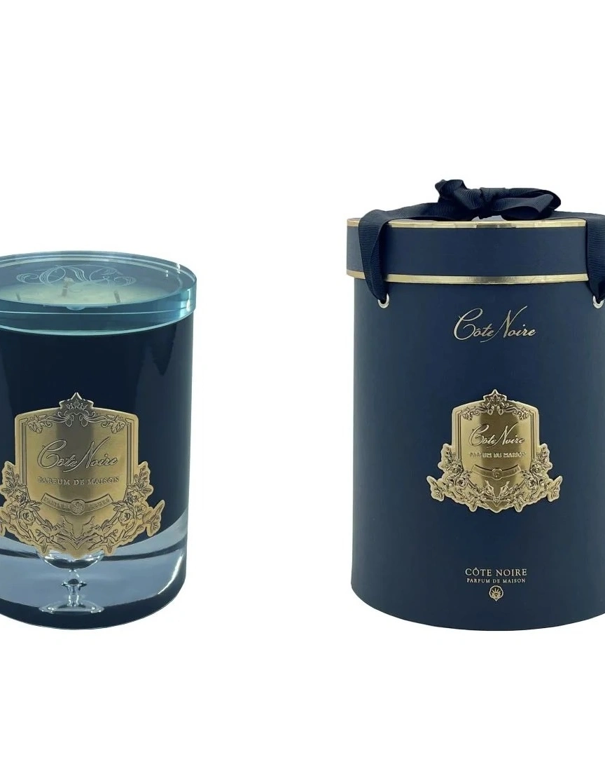 LUXURY CANDLE CHAMPAGNEСвеча 750 гр, золотой декор, соевый воск, ВхШхД 21х17х17 см, время горения