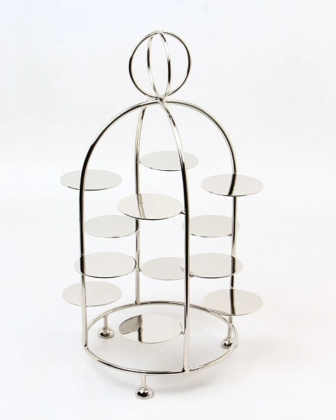 CAKE STANDПодставка для пирожных, никель, D24,5x42,5h