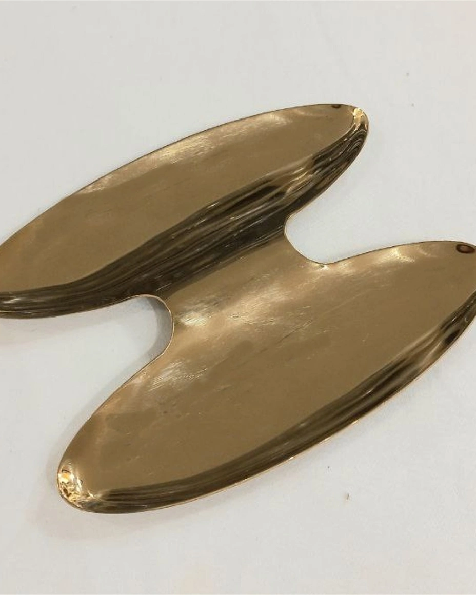 Appetizer Double Dish goldДвойное блюдо для закусок, 12,5 х 15,7 см цвет золото, сталь 18/10