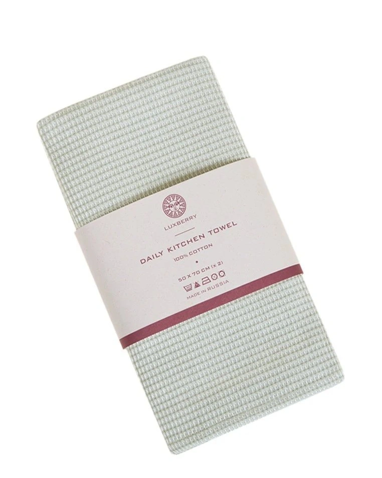 Набор кухонных полотенец "DAILY KITCHEN TOWEL" р-р: 2 х(50x70см), цвет: зеленый