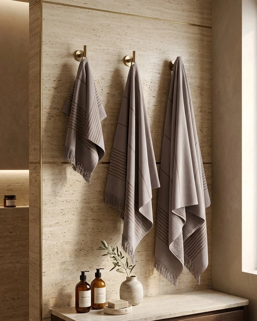 Комплект "Simple" из 3 полотенец, р-р: (30x50,50х100,70х140)см, цвет: шоколад