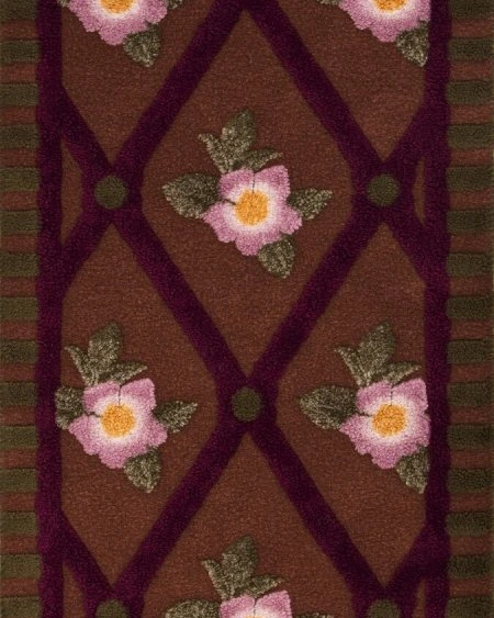 Ковер-дорожка ROSE FLOWER, 75x200 шерcть 55% полиэстер 45%, подложка полиэстер 100% 1950 гр