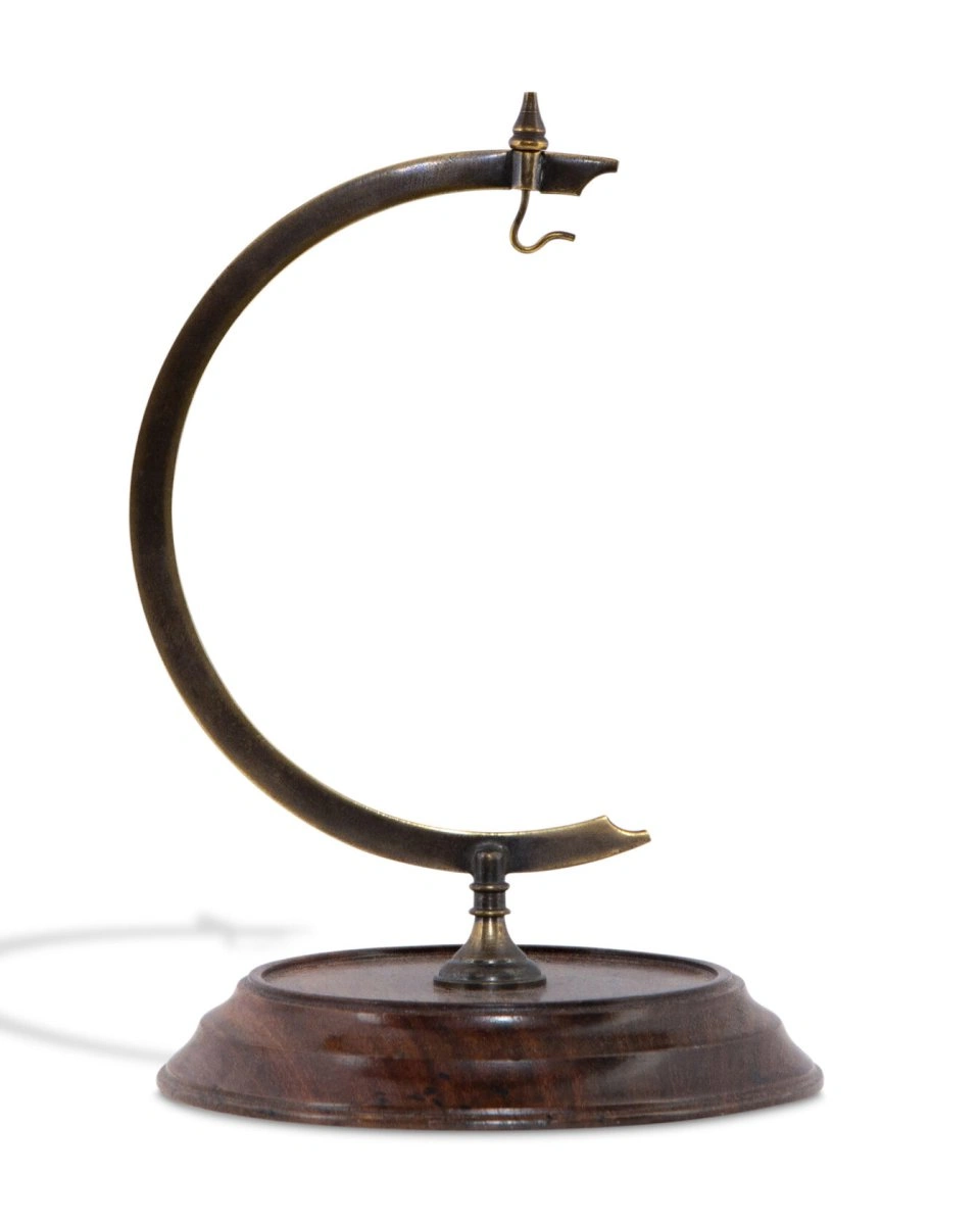 Подставка для часов AUTHENTIC MODELS Eye of Time. Диам 11 Н 17,5 см, латунь, дерево, отделка антик