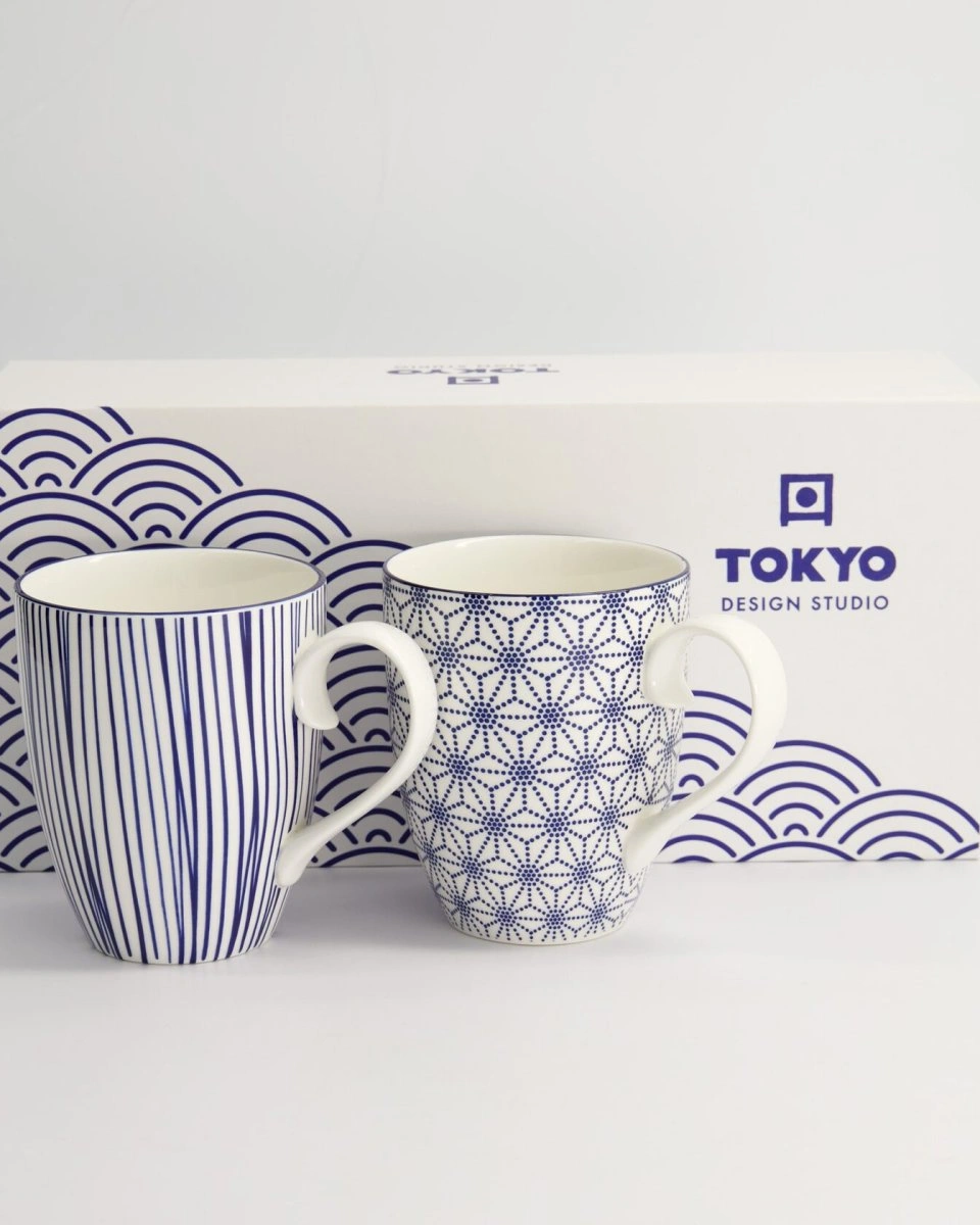 Набор кружек Tokyo Design Nippon Blue 2шт 8.5x10.2см 340 мл, фарфор