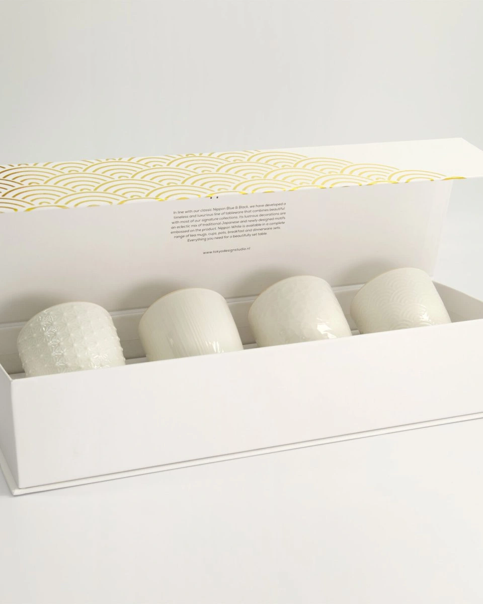 Набор кружек Nippon White Gold 4 шт 6,7x7,7см, 170мл, фарфор