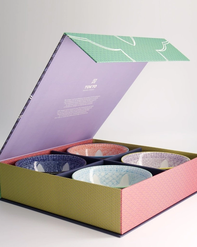Набор тарелок Tokyo Design Lily Flower 4шт 14,8х6,8см 550мл фарфор