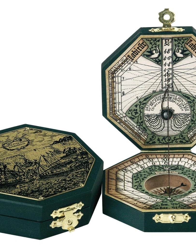 Солнечные часы Hemisferium Brass Octagonal 7,3 х Н 2см, бронза