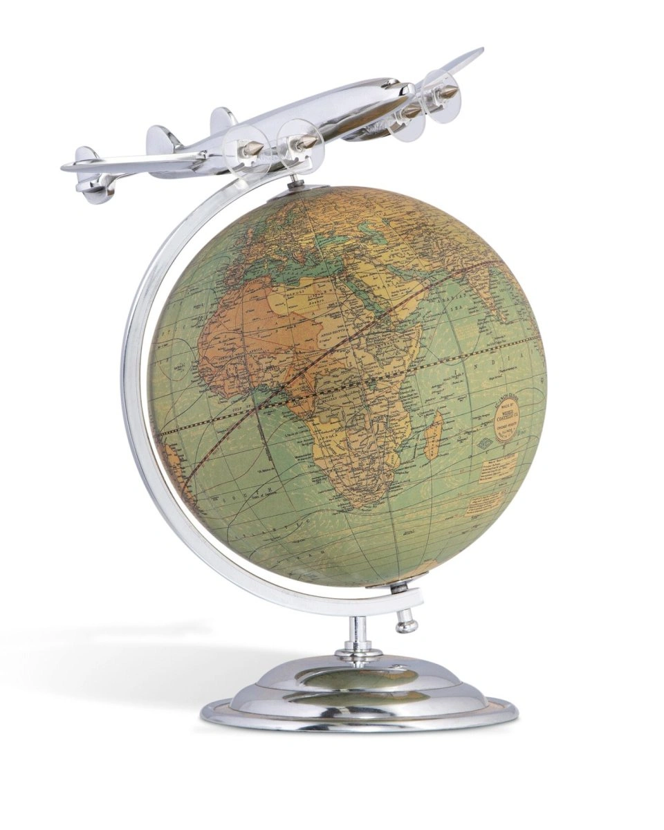 Глобус с самолетом AUTHENTIC MODELS On top of the world 22х26,5 Н.31