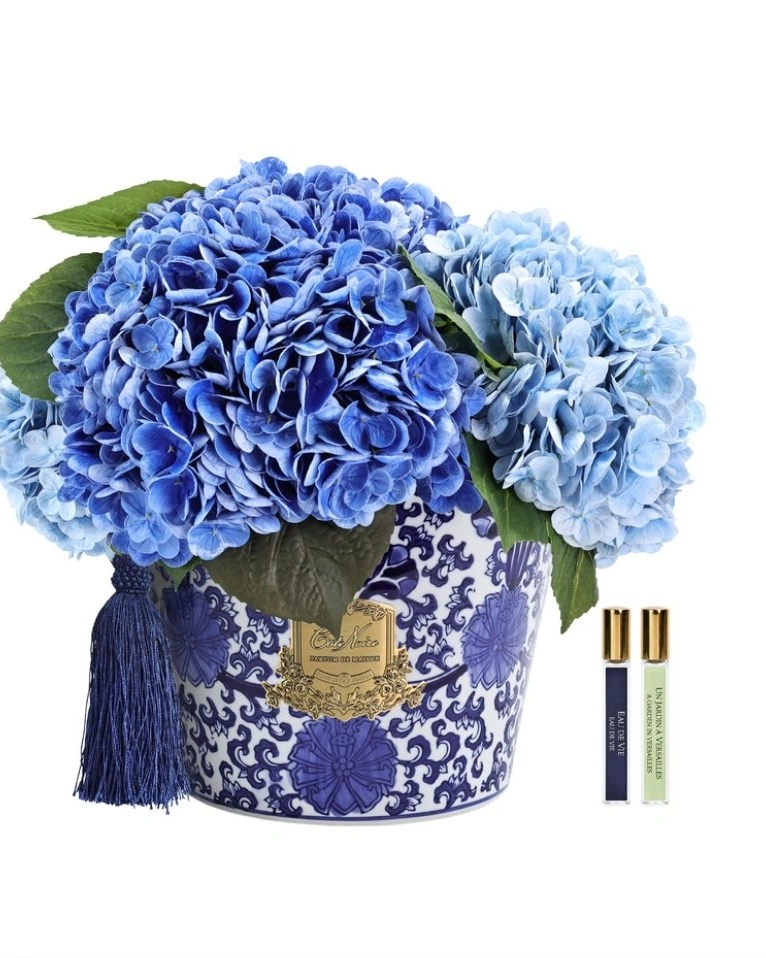Букет гортензий Cote Noire Oriental hydrangeas Mixed blue, голубой, 2 спрея по 10 мл, 40 x 40 x 34