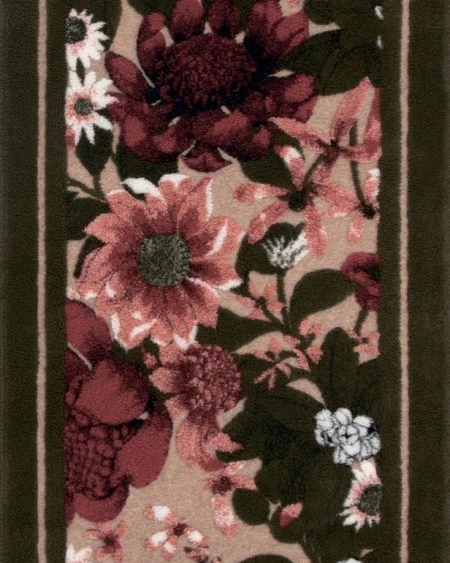 Ковер-дорожка FLOWER FIELD, 75x200 шерcть 55% полиэстер 45%, подложка полиэстер 100% 1950 гр