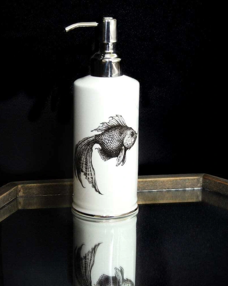 Дозатор жидкого мыла Rory Dobner SMOKEY FISH, 250 мл, фарфор