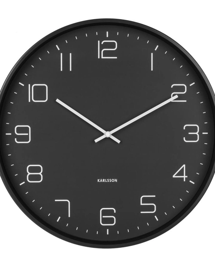 Часы настенные LOFTY 40х4,5см, черный, металл, бесшумный механизм, батарейка 1x AA (не входит)