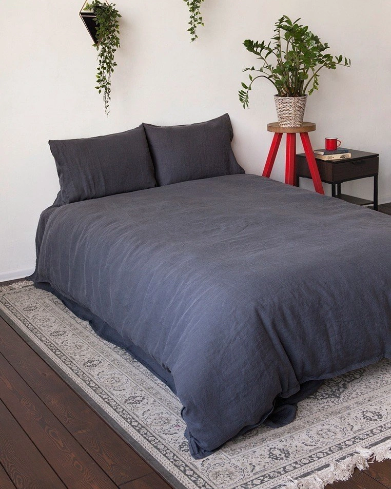 Комплект постельного белья "BEDROOM LINE", 100% лен, графитовый