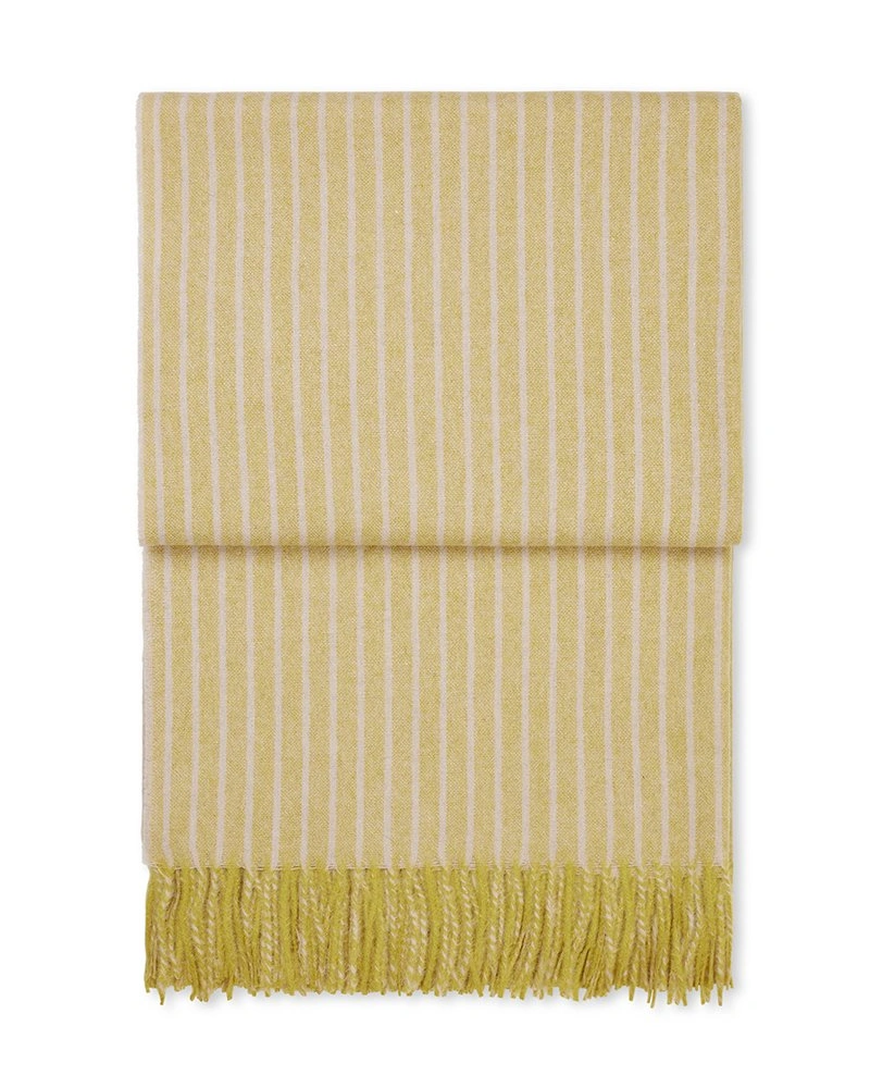 STRIPES light yellowПлед 130/200 , 50% альпака + 40% овечья шерсть + 10% микрофибра, 560 гр