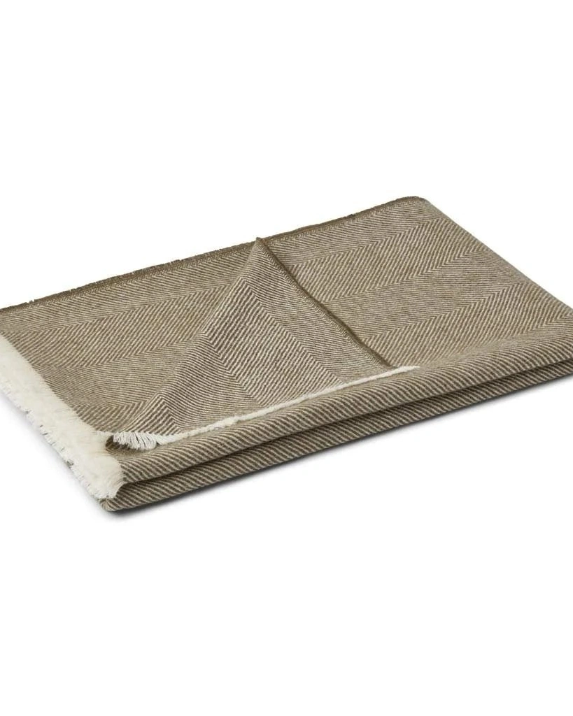 Sidsley Herringbone OliveПлед, цвет оливковый, 130х200, 100% беби альпака, 250 гр/м2