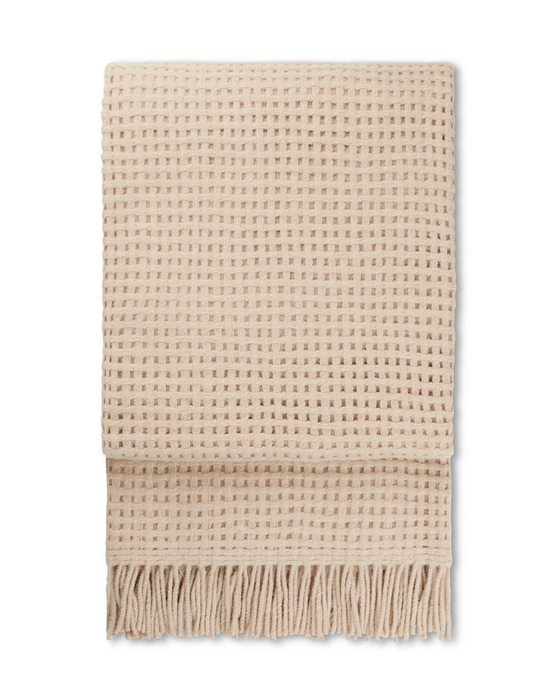 BASKET beige Плед 130/200, 35% альпака + 35% овечья шерсть + 30% микрофибра, 1000 гр