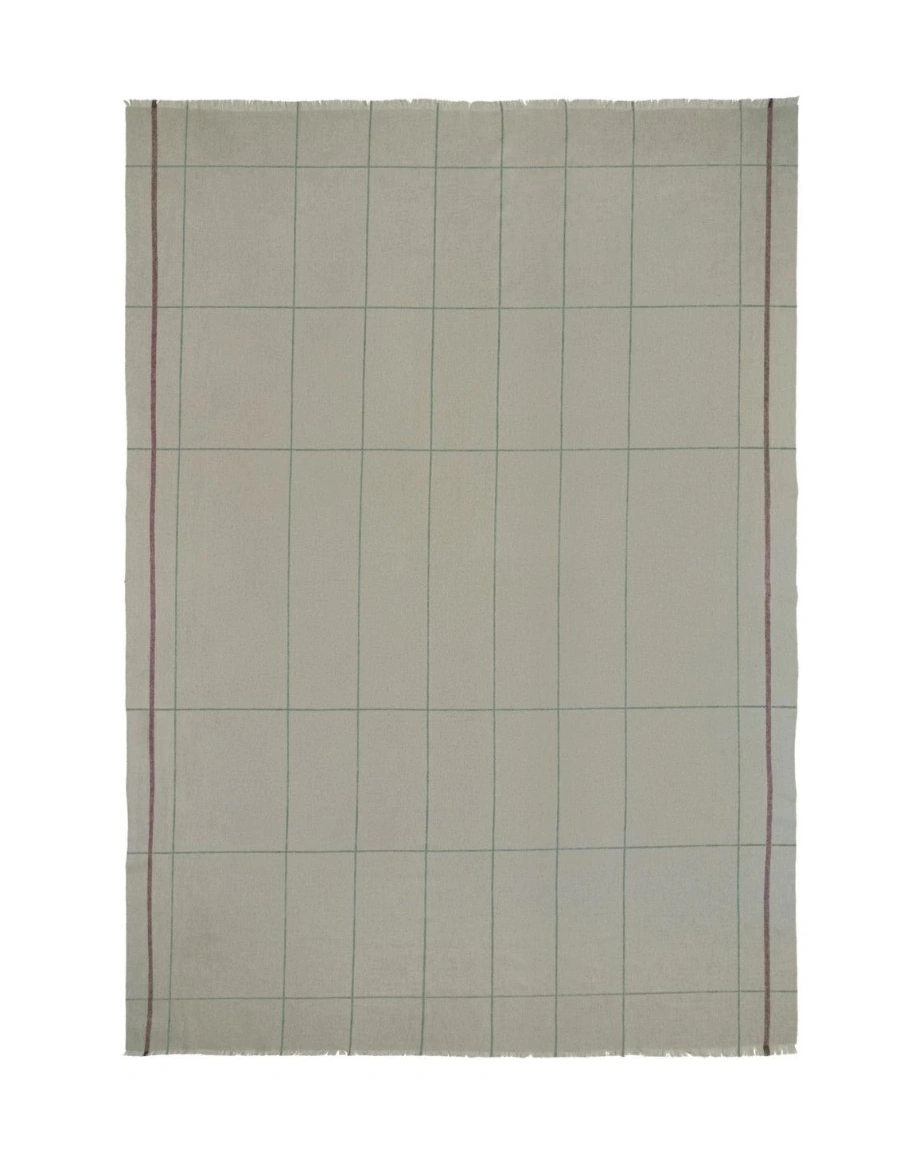 SQUARE light green Плед 130/200 , 50% альпака + 40% овечья шерсть + 10% микрофибра, 560 гр