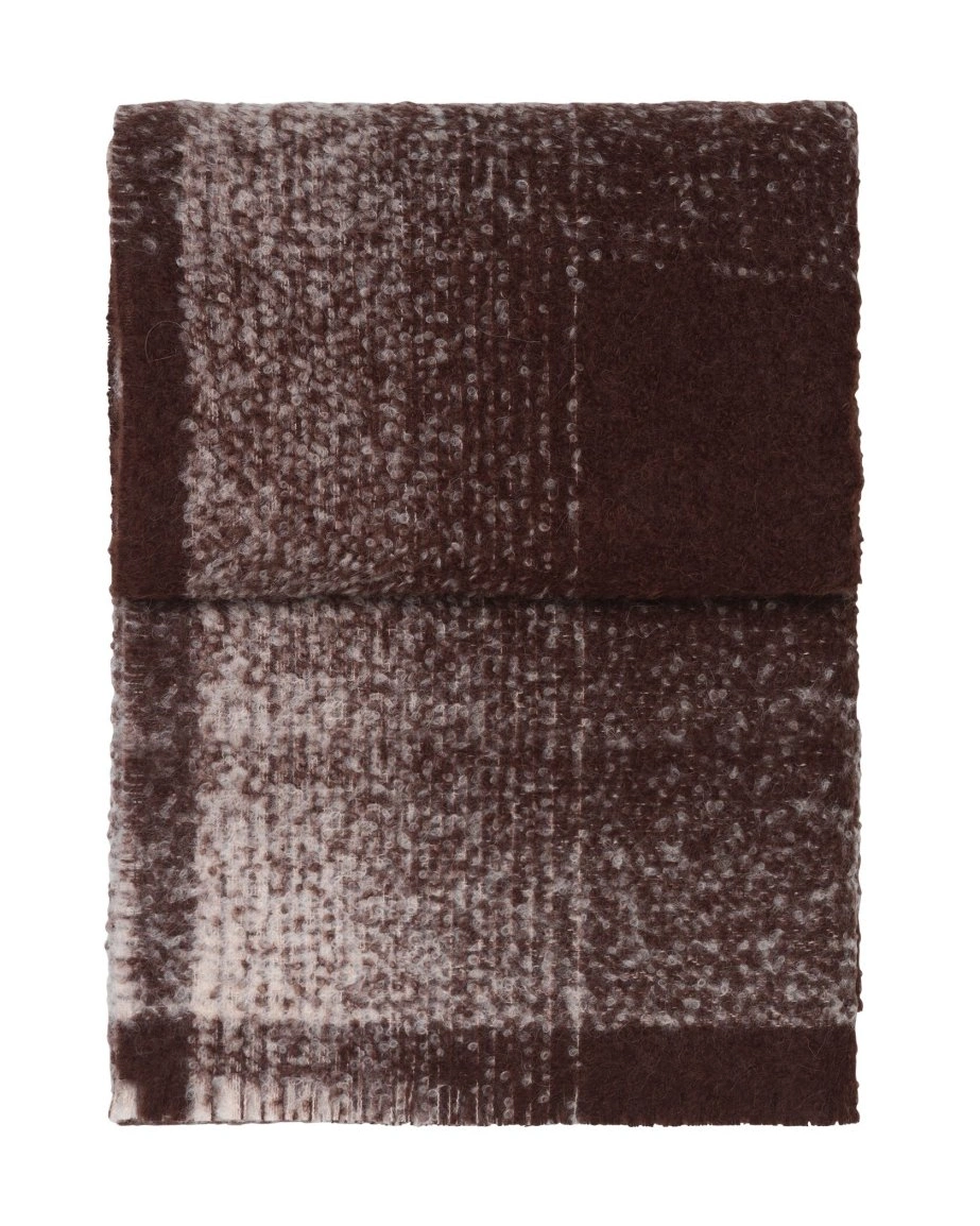 VULCANIC chocolate/white Плед 130/190 89% альпака & 11% нейлон 640 гр