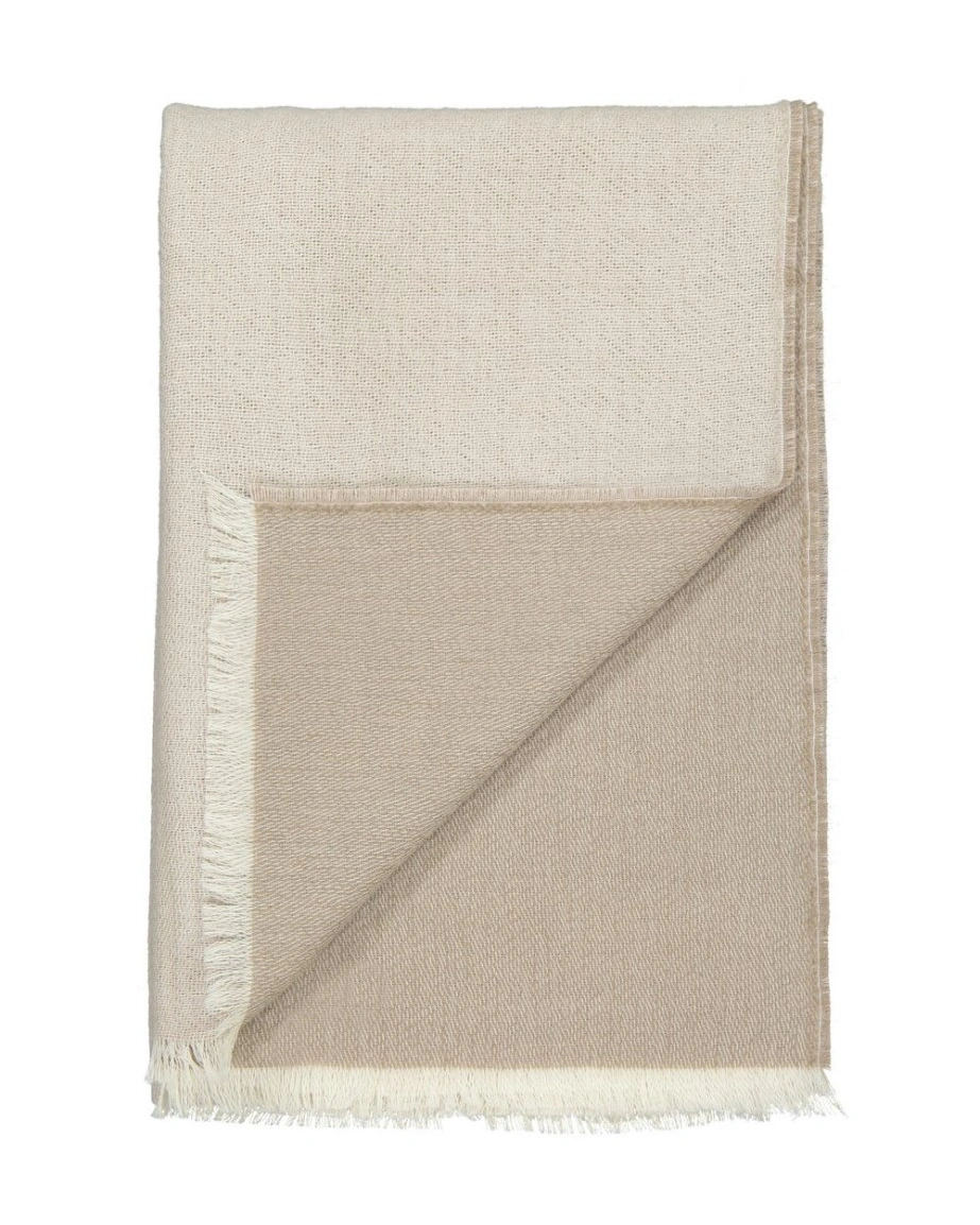 VENICE white/latte Плед 130/190 74% беби альпака 26% овечья шерсть 675 гр