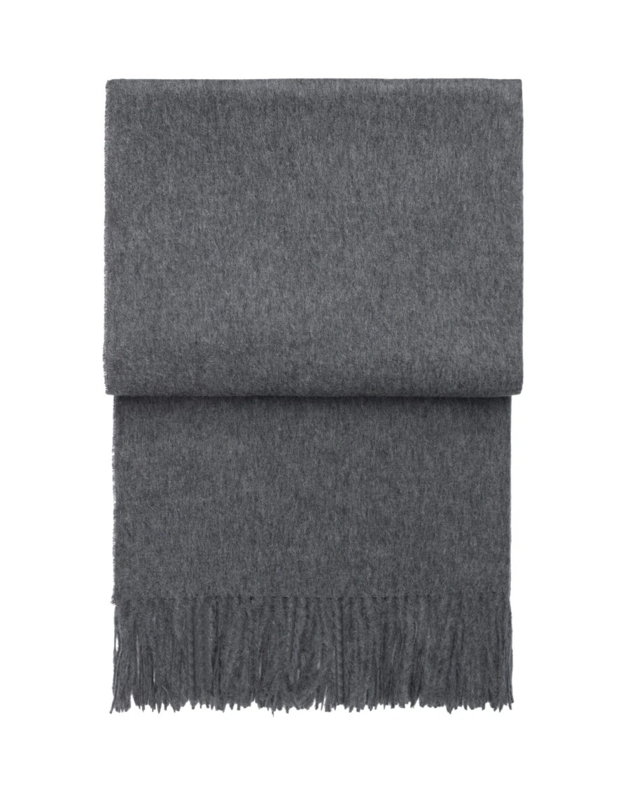 CLASSIC grey Плед 130/200 , 50% альпака + 40% овечья шерсть + 10% микрофибра, 560 гр