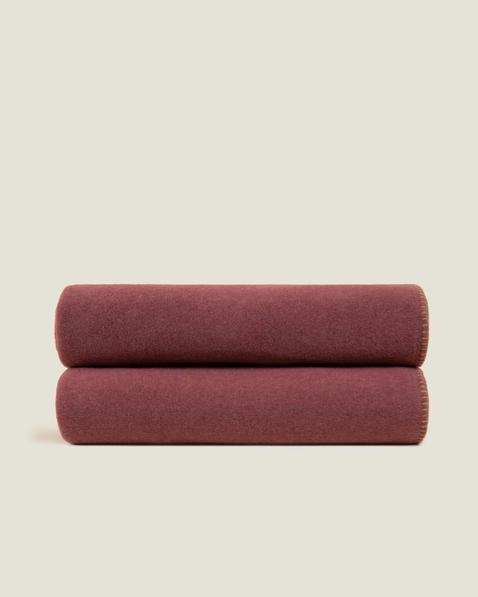 Покрывало-плед Frati SOFT VISCOSE BORDEAUX, бордовый, 220x260, вискоза 30% полиэстер 70%, 510г