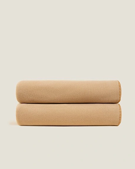 Покрывало-плед Frati SOFT VISCOSE CREMA, кремовый, 220x260, вискоза 30% полиэстер 70%, 510г