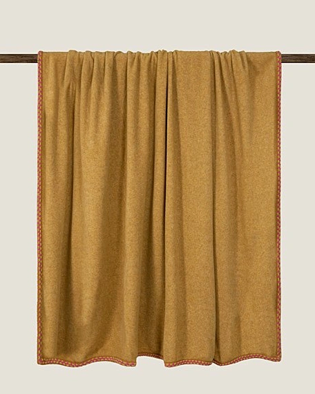 Покрывало-плед Frati SOFT BAMBOO ZAFFERANO, желтый, 220х260, бамбук 40% полиэстер 60%, 1750г