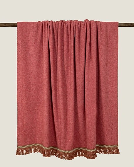 Плед Frati SOFT BAMBOO LAVA с тесьмой Rousseau, красный, 160х200, бамбук 40% полиэстер 60%, 820г