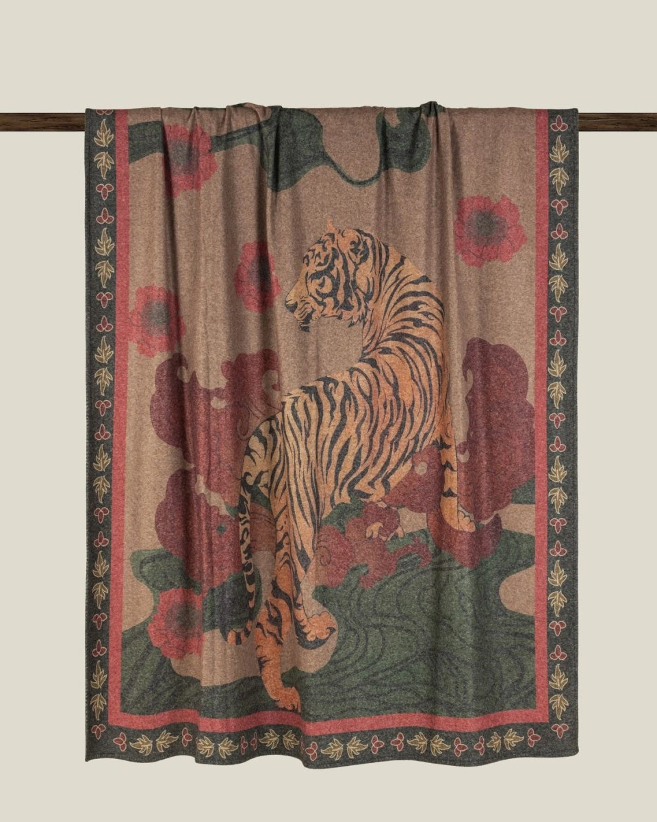 Плед Frati STAMPATO TIGER, 150х200, бамбук 40% полиэстер 60%, 720г