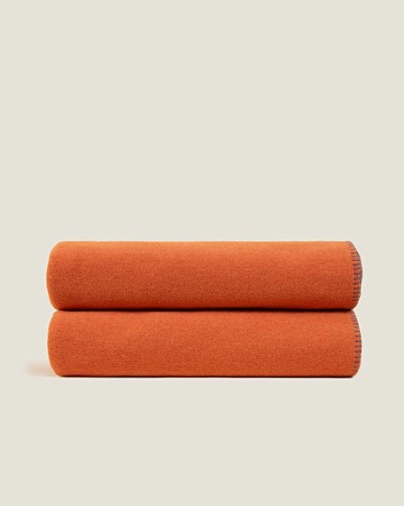 Плед Frati SOFT VISCOSE TERRACOTTA, оранжевый, 160x200, вискоза 30% полиэстер 70%, 510г