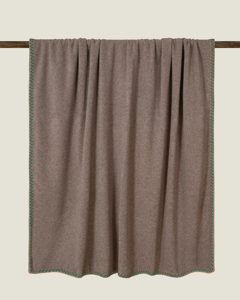Плед Frati SOFT BAMBOO TORTORA с тесьмой Coco, коричневый, 160х200, бамбук 40% полиэстер 60%, 910г