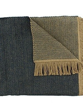 Плед CLAUDI UNAMI INDIGO GOLD, 150х200см, 60% хлопок 40% акрил
