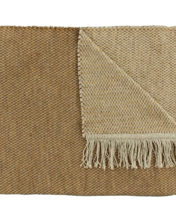 Плед CLAUDI UNAMI CAMEL, 150х200см, 60% хлопок 40% акрил