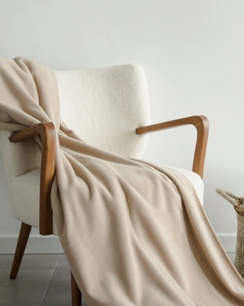 Плед Frati SOFT VISCOSE BEIGE, бежевый, 160x200, вискоза 30% полиэстер 70%, 510г
