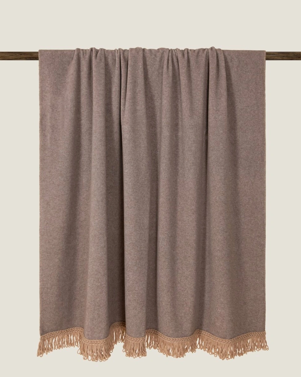 Плед Frati SOFT BAMBOO TORTORA с тесьмой Matisse, коричневый, 160х200, бамбук 40% полиэстер 60%, 900