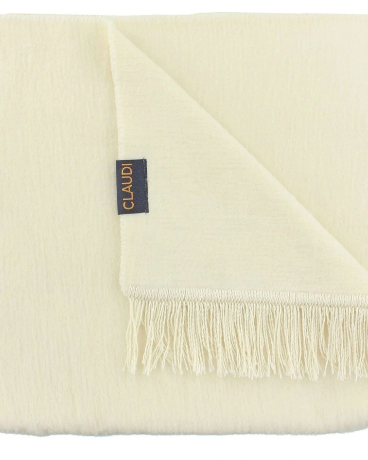 Плед CLAUDI PAULOS OFF WHITE, 150х200см, 60% хлопок 40% акрил