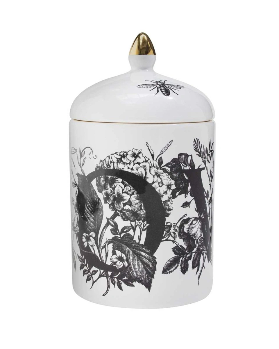 Свеча ароматическая Rory Dobner LOVE FLOWERS 750 гр, дикий инжир и виноград, 9 × 9 × 16 см , фарфор
