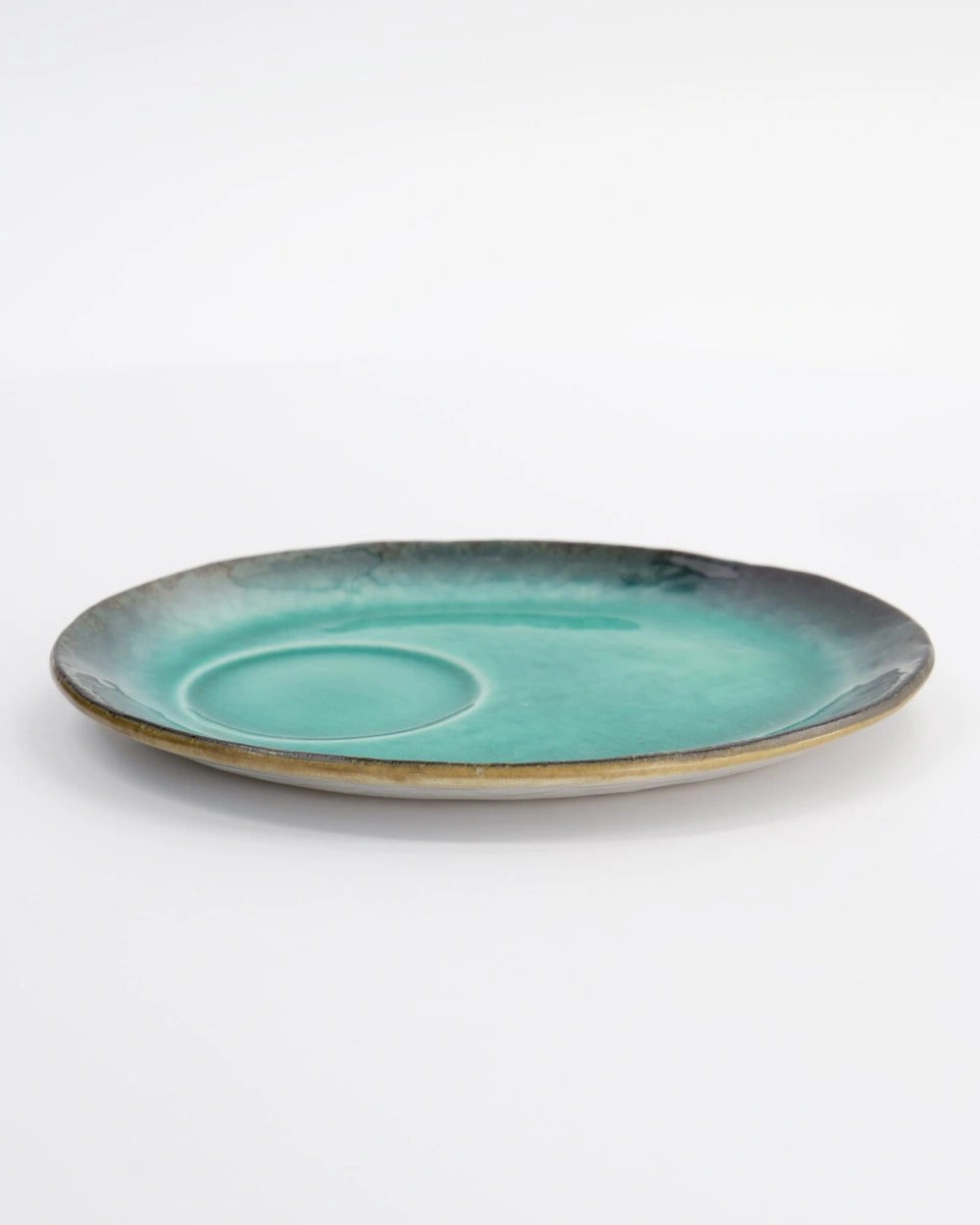 Тарелка Yamasaku Turquoise 18x14x2см, керамика
