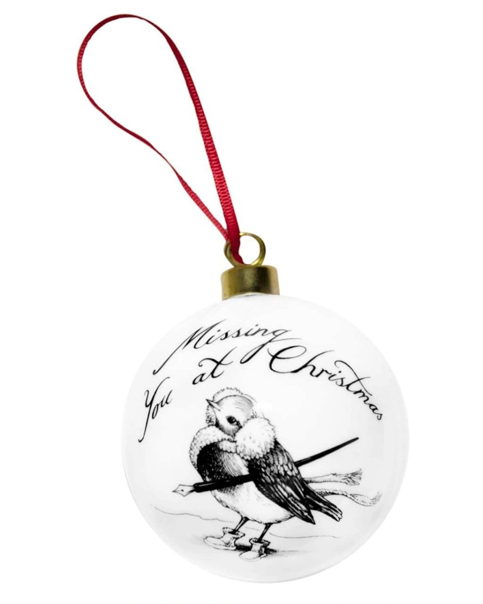 Шарик Rory Dobner MISSING YOU AT CHRISTMAS 8 см, фарфор