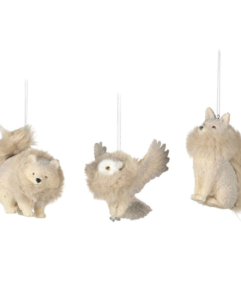 OWL/FOX /BEAR ASS/3 CRM Совушка, лисичка, медвежонок кремовый 9 см (цена за 3шт)