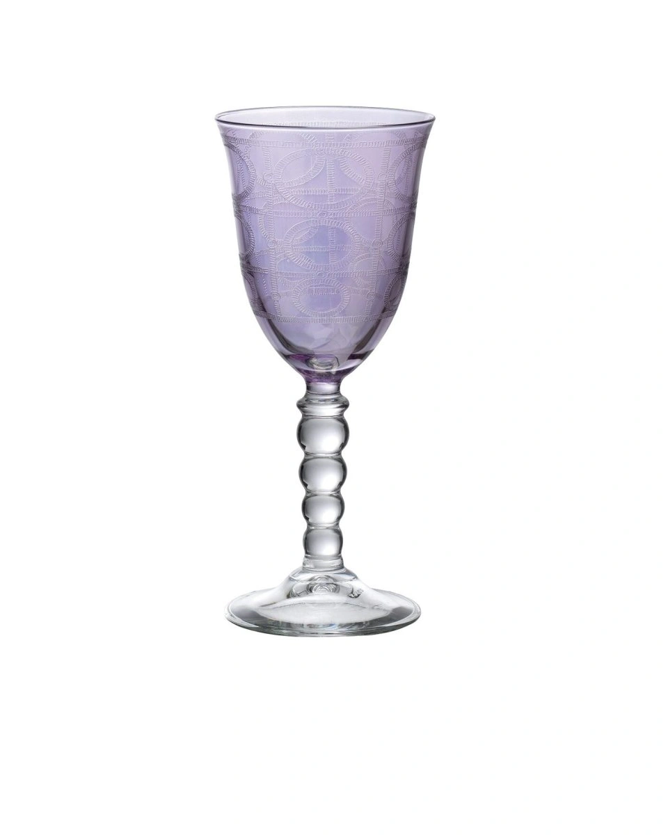 Набор бокалов для вина Perle Violet, 2шт, хрустальное стекло, H 17,5